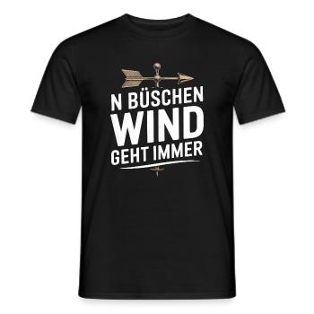 Le vent des buissons de N dit toujours pour les marins - T-shirt homme - noir - Devant - AI Model Male 178 light (178cm)