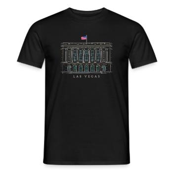 Las Vegas, Historisches Gericht handgezeichnet - Männer T-Shirt - Schwarz - Vorne - AI Model Male 178 light (178cm)
