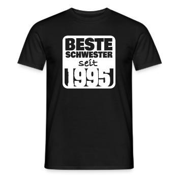 Siblings 1995 - Men's T-Shirt - black - Front - AI Model Male 178 light (178cm)