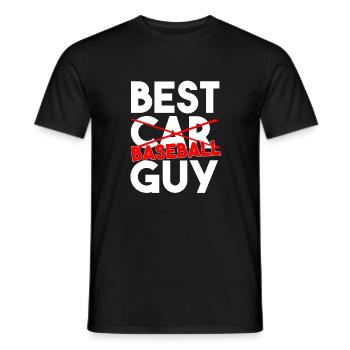 Best Baseball Guy Funny Sports Typography Art - Men's T-Shirt - black - Front - AI Model Male 178 light (178cm)