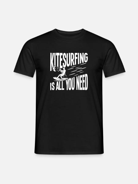 Kitesurfing is all you need - Men's T-Shirt - black