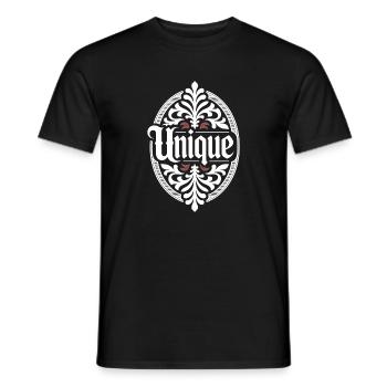 unique, unique, unique valeur de soi unique - T-shirt homme - noir - Devant - AI Model Male 178 light (178cm)