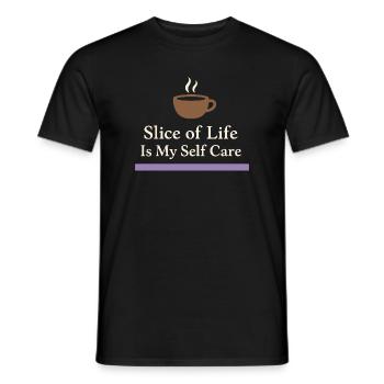 Anime introvert Weeb couch potato - Men's T-Shirt - black - Front - AI Model Male 178 light (178cm)