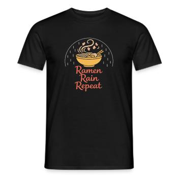 Anime introvert Weeb couch potato - Men's T-Shirt - black - Front - AI Model Male 178 light (178cm)