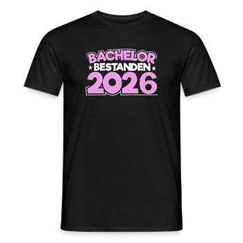 Bachelor 2026 Graduation Graduation - Men's T-Shirt - black - Front - AI Model Male 178 light (178cm)