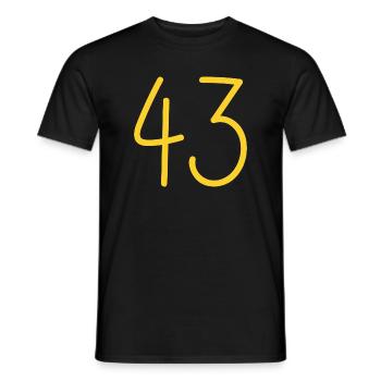 43 - T-shirt homme - noir - Devant - AI Model Male 178 light (178cm)