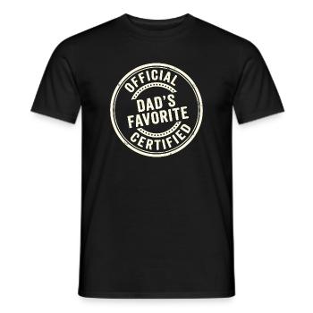Favorite Kid Funny Official Dad Favorite - Men's T-Shirt - black - Front - AI Model Male 178 light (178cm)
