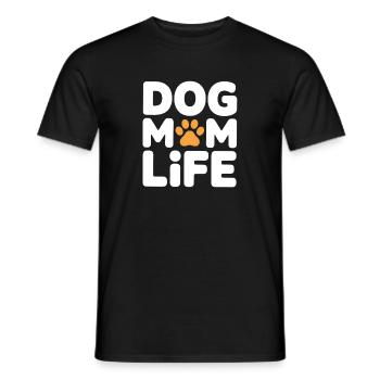 Dog Mom Life – Hundeliebe Spruch mit Pfote - Männer T-Shirt - Schwarz - Vorne - AI Model Male 178 light (178cm)