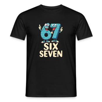US Flag 67 Memes Six Seven - Men's T-Shirt - black - Front - AI Model Male 178 light (178cm)