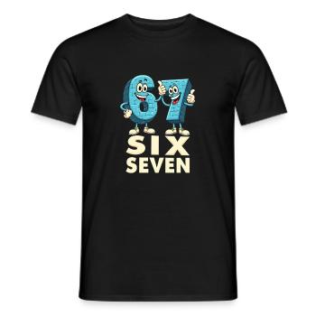 US Flag 67 Memes Six Seven - Men's T-Shirt - black - Front - AI Model Male 178 light (178cm)