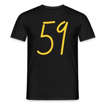 59 - Männer T-Shirt - Schwarz - Vorne - AI Model Male 178 light (178cm)