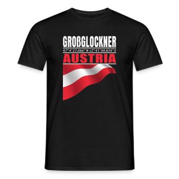 Großglockner - Männer T-Shirt - Schwarz - Vorne - AI Model Male 178 light (178cm)