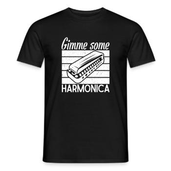 Harmonica Musican Gimme Some Harmonica - Männer T-Shirt - Schwarz - Vorne - AI Model Male 178 light (178cm)