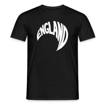 England Circle Lettering - Men's T-Shirt - black - Front - AI Model Male 178 light (178cm)