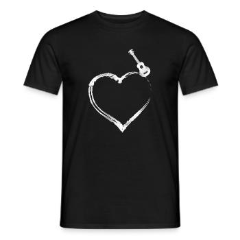 Hawaiian Ukulele Uke Heart - Männer T-Shirt - Schwarz - Vorne - AI Model Male 178 light (178cm)
