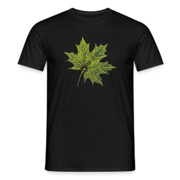 Feuille d’érable - Forêt et nature BOTANIK - T-shirt homme - noir - Devant - AI Model Male 178 light (178cm)