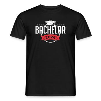 Bachelor 2026 Graduation Graduation - Men's T-Shirt - black - Front - AI Model Male 178 light (178cm)