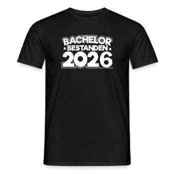 Bachelor 2026 Graduation Graduation - Men's T-Shirt - black - Front - AI Model Male 178 light (178cm)