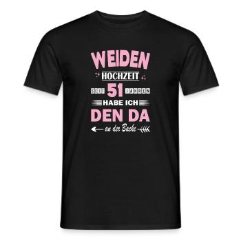 51 Jahre Beziehung Jahrestag Hochzeitstag - Männer T-Shirt - Schwarz - Vorne - AI Model Male 178 light (178cm)