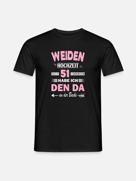 51 Years Relationship Anniversary Wedding Anniversary - Men's T-Shirt - black