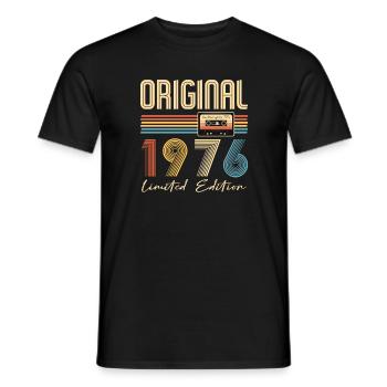 50e anniversaire 50e anniversaire Original 1976 - T-shirt homme - noir - Devant - AI Model Male 178 light (178cm)