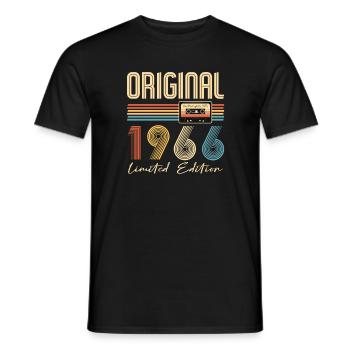60e anniversaire 60e anniversaire Original 1966 - T-shirt homme - noir - Devant - AI Model Male 178 light (178cm)