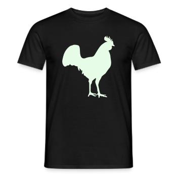  Hahn Silhouette - Männer T-Shirt - Schwarz - Vorne - AI Model Male 178 light (178cm)