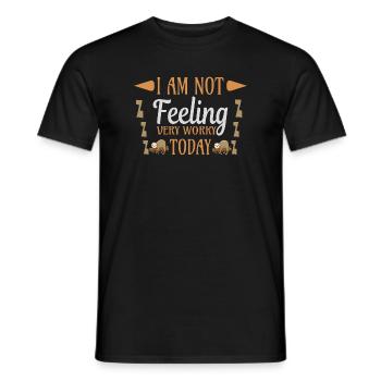 Not feeling workly sloth - Men's T-Shirt - black - Front - AI Model Male 178 light (178cm)
