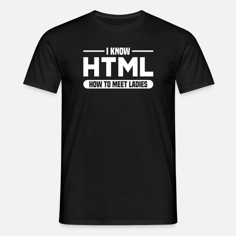 Programmation HTML d’humour disant - T-shirt Homme - noir