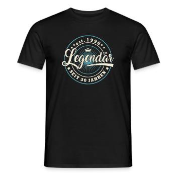 30. Geburtstag - Legendär seit 30 Jahren Geschenk - Männer T-Shirt - Schwarz - Vorne - AI Model Male 178 light (178cm)