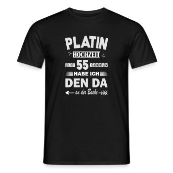 55 Jahre Beziehung Jahrestag Hochzeitstag  - Männer T-Shirt - Schwarz - Vorne - AI Model Male 178 light (178cm)