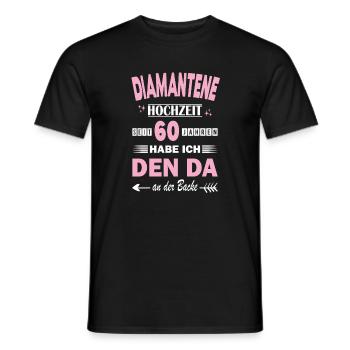 60 ans de relation Anniversaire de mariage - T-shirt homme - noir - Devant - AI Model Male 178 light (178cm)