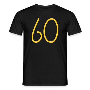 60 - Men's T-Shirt - black - Front - AI Model Male 178 light (178cm)