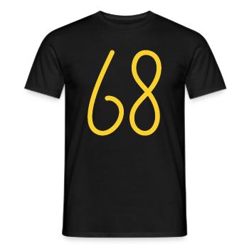 68 - Men's T-Shirt - black - Front - AI Model Male 178 light (178cm)