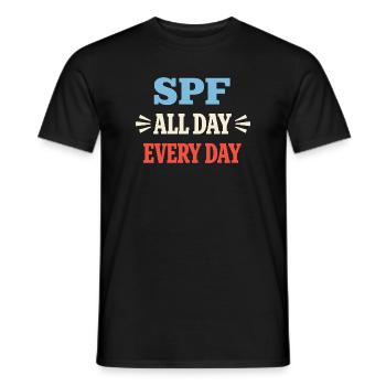 Spf Culture Identity Skin Care Humor - Men's T-Shirt - black - Front - AI Model Male 178 light (178cm)