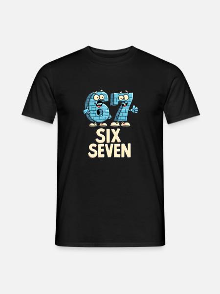 US Flag 67 Memes Six Seven - T-shirt homme - noir
