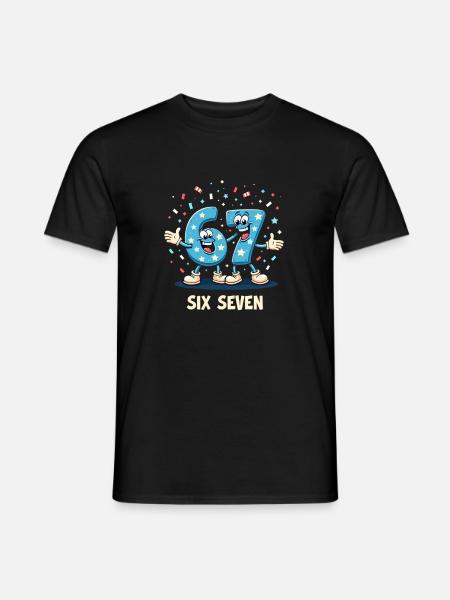 US Flag 67 Memes Six Seven - T-shirt herr - svart