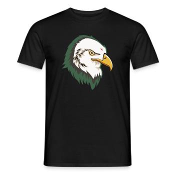 Eagle Head - Men's T-Shirt - black - Front - AI Model Male 178 light (178cm)