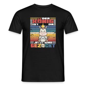 Game König computerspiel - Männer T-Shirt - Schwarz - Vorne - AI Model Male 178 light (178cm)