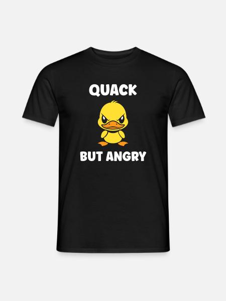 Furious Duck Cartoon - Männer T-Shirt - Schwarz