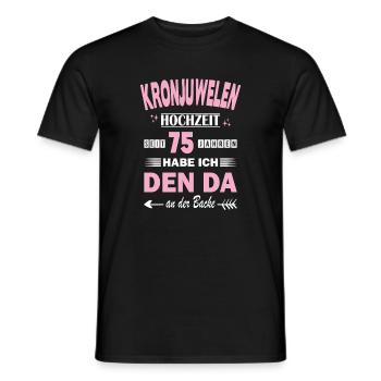 75 ans de relation Anniversaire de mariage Anniversaire de mariage - T-shirt homme - noir - Devant - AI Model Male 178 light (178cm)