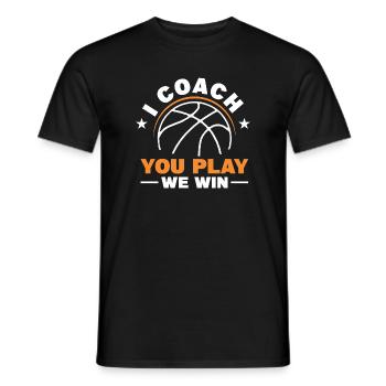 I Coach - You Play - We Win - Men's T-Shirt - black - Front - AI Model Male 178 light (178cm)