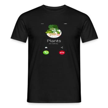 Plants Are Calling Plant Lover - Men's T-Shirt - black - Front - AI Model Male 178 light (178cm)
