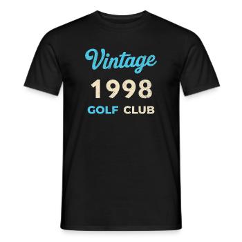 Vintage 1998 Golf Club Retro Geburtsjahr Geschenk - Männer T-Shirt - Schwarz - Vorne - AI Model Male 178 light (178cm)