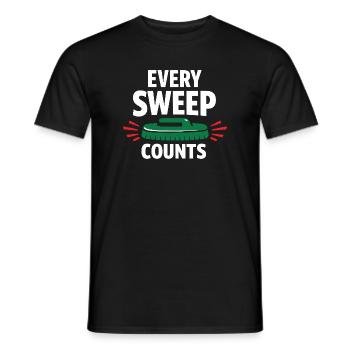 Curling Funny Sweep Hard Broom Cardio - Men's T-Shirt - black - Front - AI Model Male 178 light (178cm)