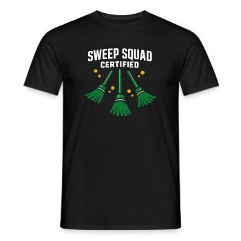 Curling Funny Sweep Hard Broom Cardio - Men's T-Shirt - black - Front - AI Model Male 178 light (178cm)