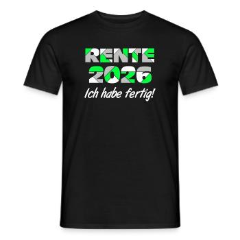 Pension 2026, I'm done - Men's T-Shirt - black - Front - AI Model Male 178 light (178cm)