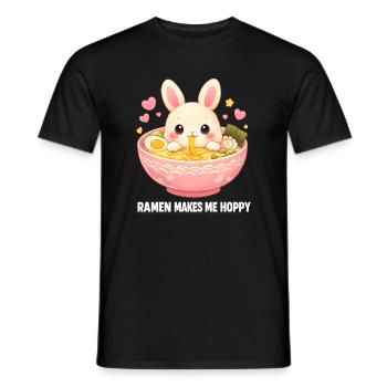 Ramen Kawaii Bunny - T-shirt homme - noir - Devant - AI Model Male 178 light (178cm)