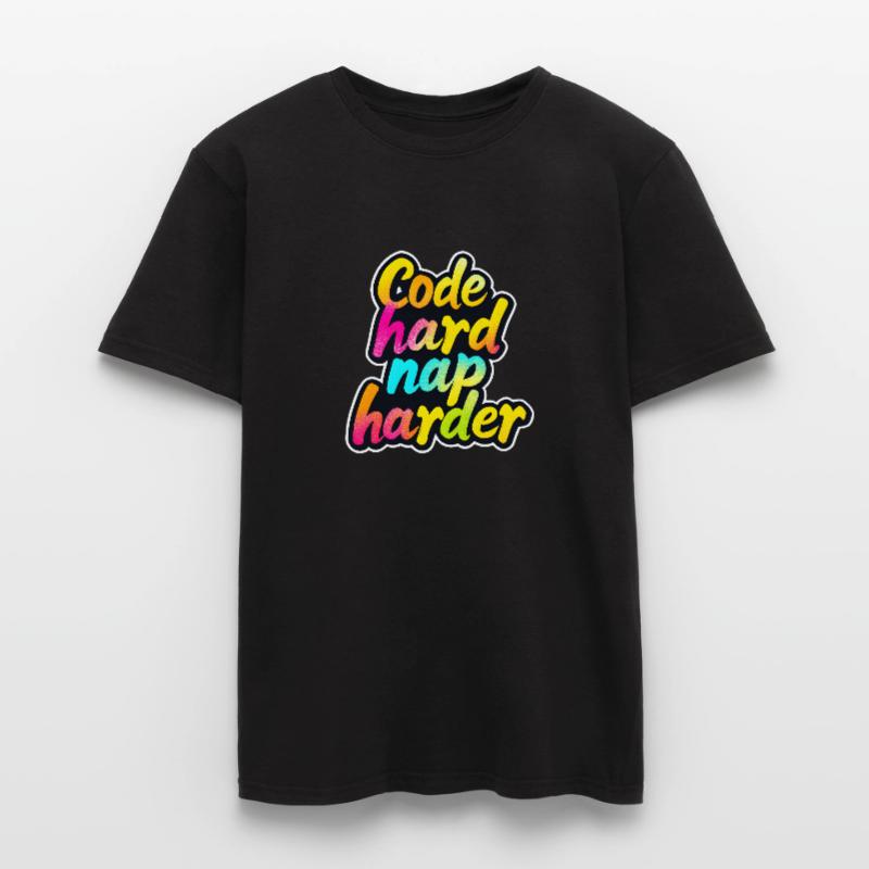 Code Hard Nickerchen Härter Lustiger Programmierer Tee Männer T-Shirt