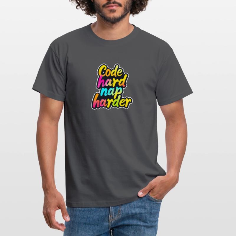 Code Hard Nickerchen Härter Lustiger Programmierer Tee Männer T-Shirt